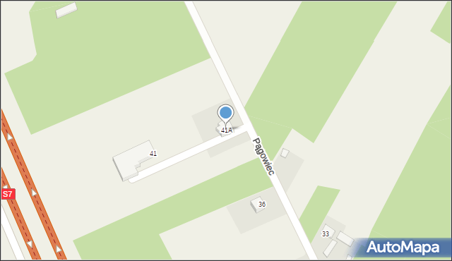 Pągowiec, Pągowiec, 41A, mapa Pągowiec