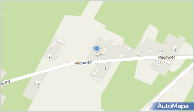 Pągowiec, Pągowiec, 9, mapa Pągowiec