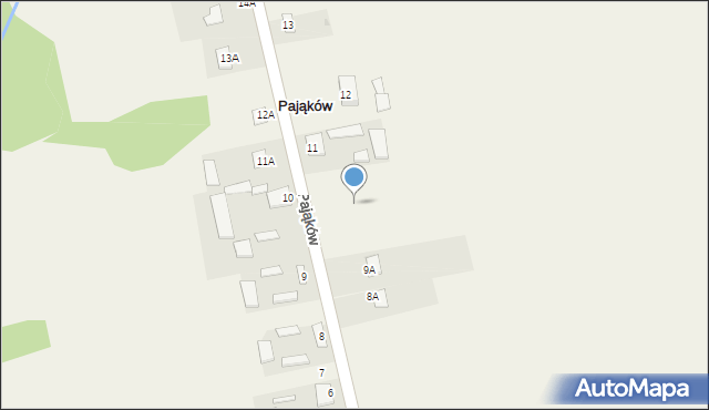 Pająków, Pająków, 10a, mapa Pająków