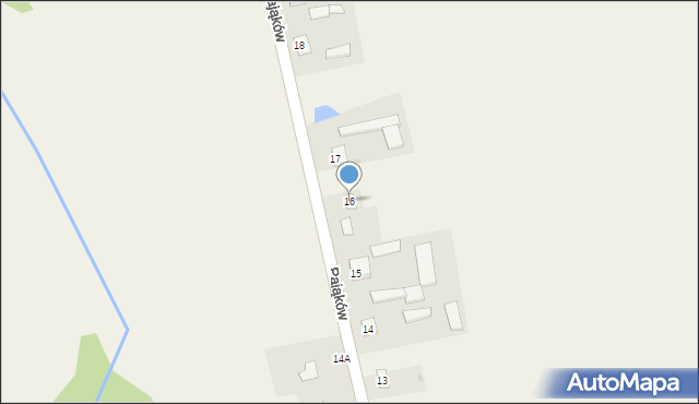 Pająków, Pająków, 16, mapa Pająków