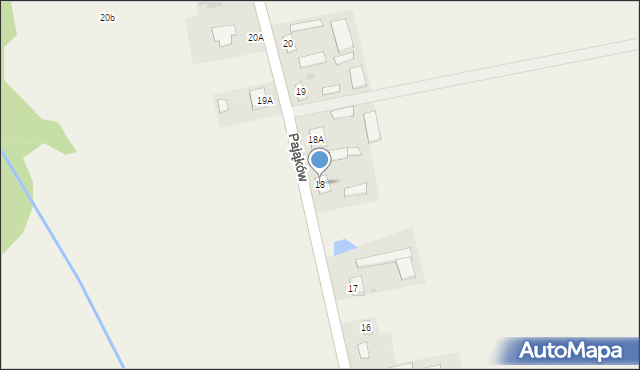 Pająków, Pająków, 18, mapa Pająków