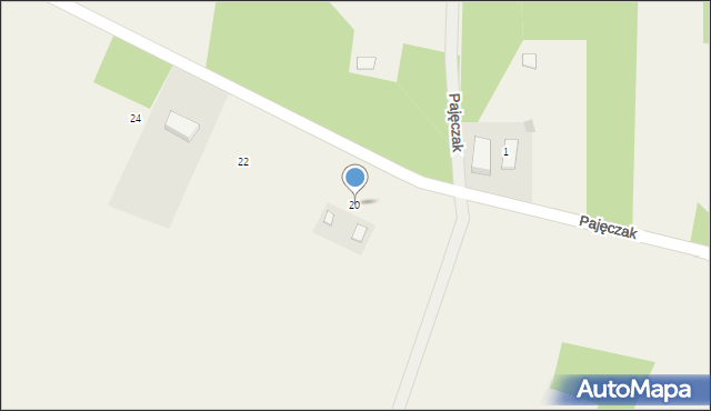 Pajęczak, Pajęczak, 20, mapa Pajęczak