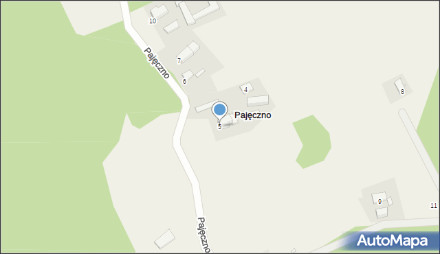 Pajęczno, Pajęczno, 5, mapa Pajęczno