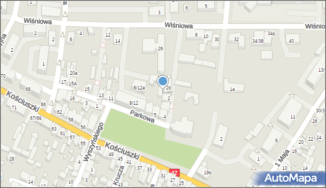Pajęczno, Parkowa, 6, mapa Pajęczno