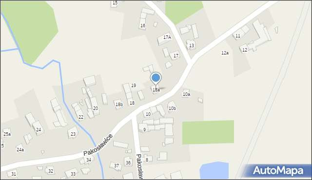 Pakosławice, Pakosławice, 18a, mapa Pakosławice