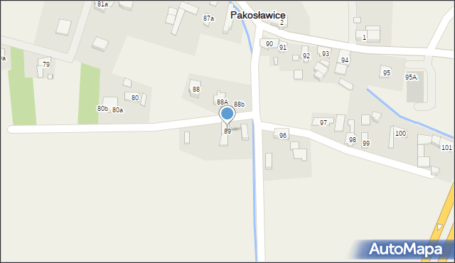 Pakosławice, Pakosławice, 89, mapa Pakosławice