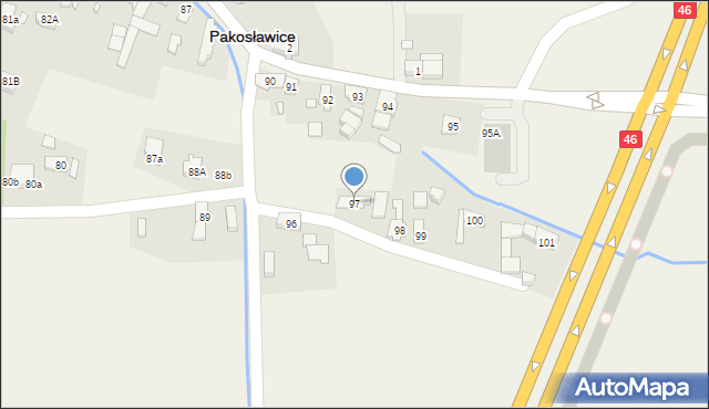 Pakosławice, Pakosławice, 97, mapa Pakosławice