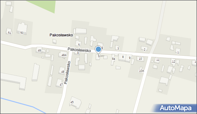 Pakosławsko, Pakosławsko, 7, mapa Pakosławsko