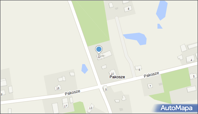 Pakosze, Pakosze, 12, mapa Pakosze