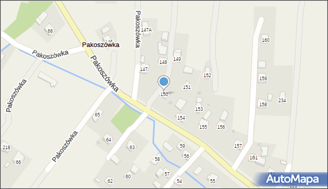 Pakoszówka, Pakoszówka, 150, mapa Pakoszówka