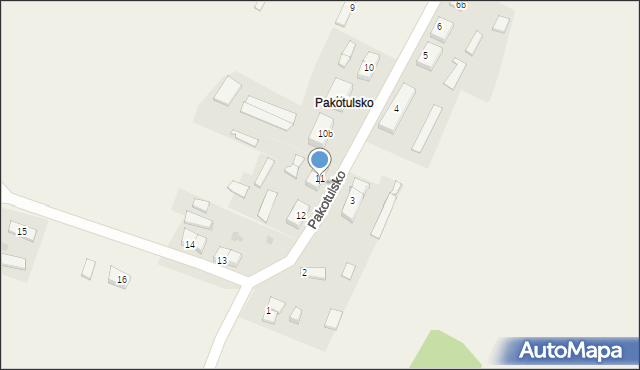 Pakotulsko, Pakotulsko, 11a, mapa Pakotulsko