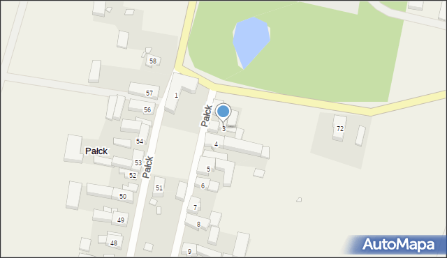 Pałck, Pałck, 3, mapa Pałck