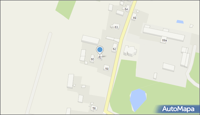 Pałck, Pałck, 61, mapa Pałck