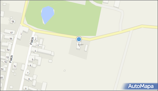 Pałck, Pałck, 72, mapa Pałck