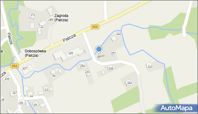 Palcza, Palcza, 167, mapa Palcza