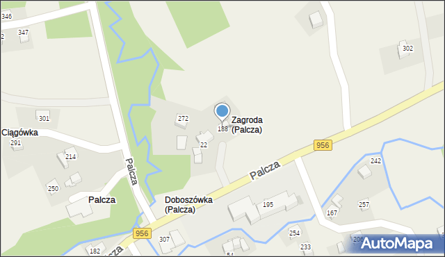 Palcza, Palcza, 188, mapa Palcza