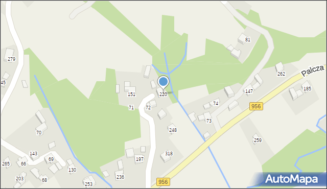 Palcza, Palcza, 220, mapa Palcza