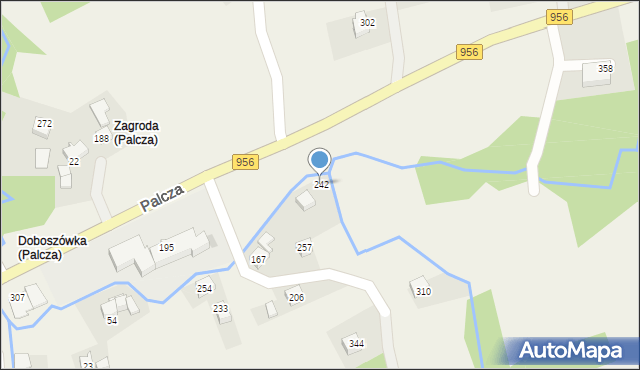 Palcza, Palcza, 242, mapa Palcza