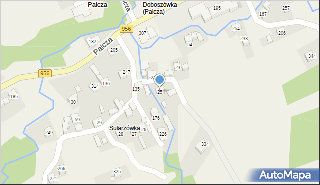 Palcza, Palcza, 25, mapa Palcza
