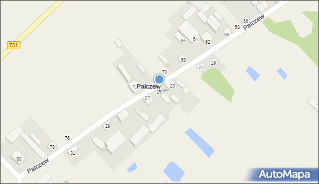 Palczew, Palczew, 25, mapa Palczew