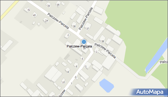 Palczew-Parcela, Palczew-Parcela, 39, mapa Palczew-Parcela