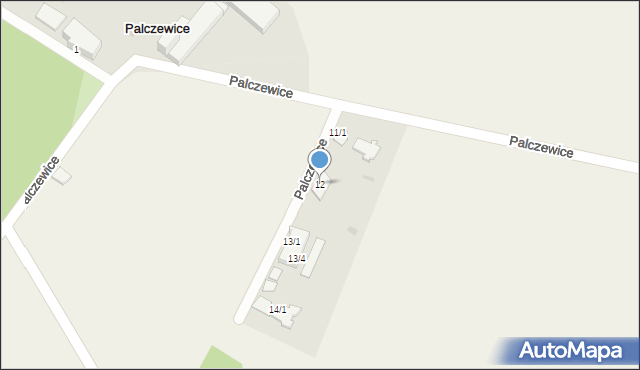 Palczewice, Palczewice, 12, mapa Palczewice