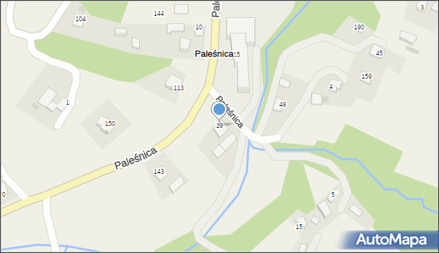 Paleśnica, Paleśnica, 19, mapa Paleśnica