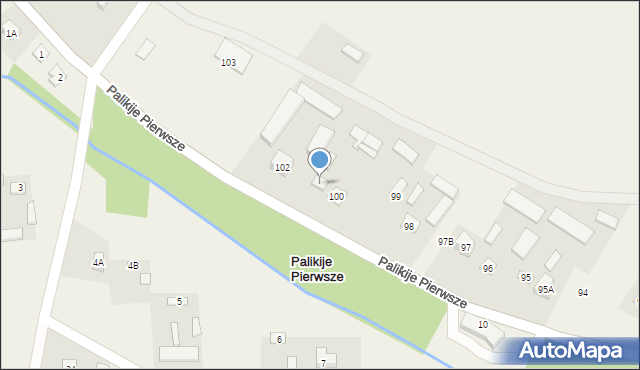 Palikije Pierwsze, Palikije Pierwsze, 101, mapa Palikije Pierwsze