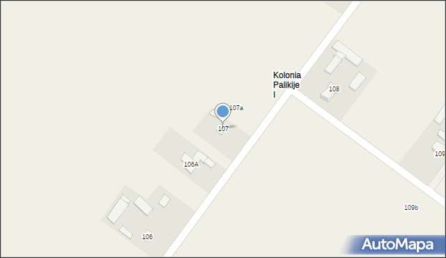 Palikije Pierwsze, Palikije Pierwsze, 107, mapa Palikije Pierwsze