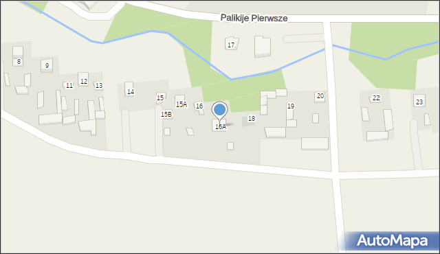 Palikije Pierwsze, Palikije Pierwsze, 16A, mapa Palikije Pierwsze
