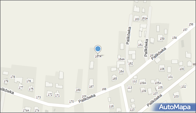 Palikówka, Palikówka, 167A, mapa Palikówka