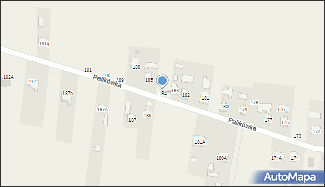Palikówka, Palikówka, 184, mapa Palikówka