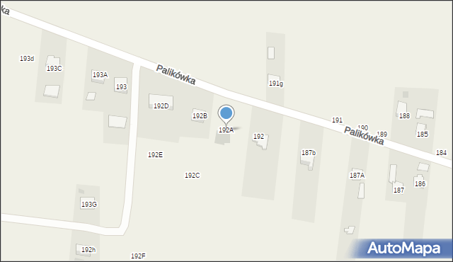 Palikówka, Palikówka, 192A, mapa Palikówka