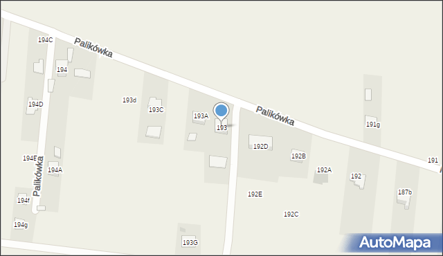 Palikówka, Palikówka, 193, mapa Palikówka