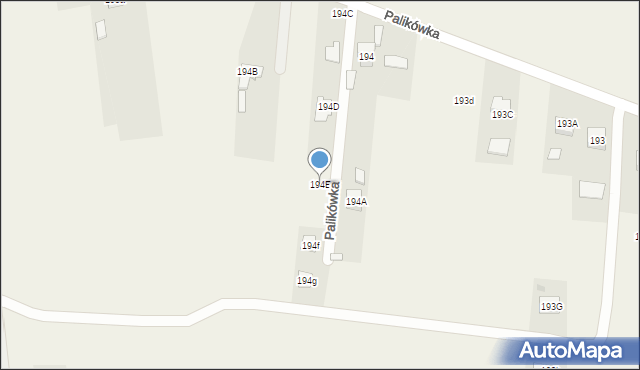 Palikówka, Palikówka, 194E, mapa Palikówka