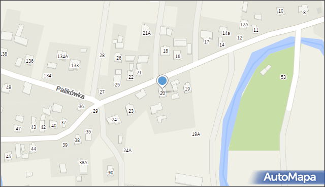 Palikówka, Palikówka, 20, mapa Palikówka