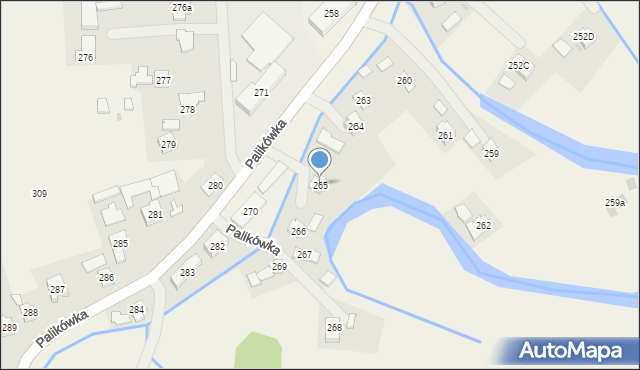 Palikówka, Palikówka, 265, mapa Palikówka