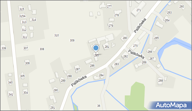 Palikówka, Palikówka, 285, mapa Palikówka
