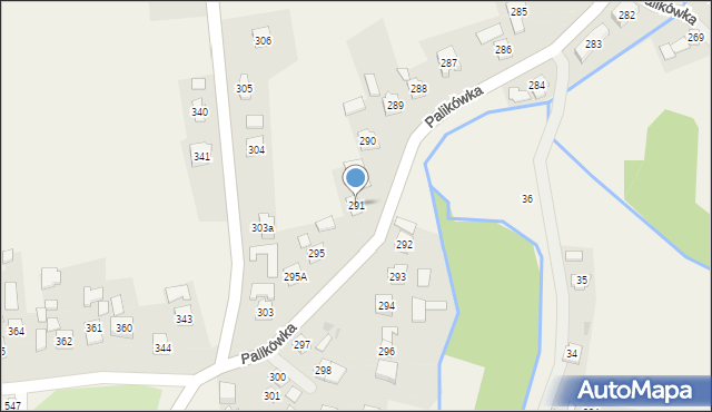 Palikówka, Palikówka, 291, mapa Palikówka