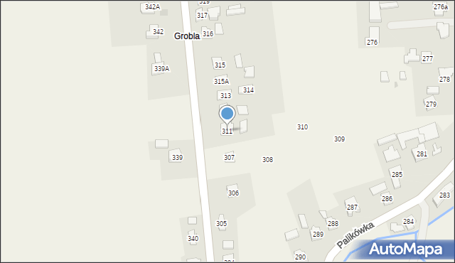 Palikówka, Palikówka, 311, mapa Palikówka