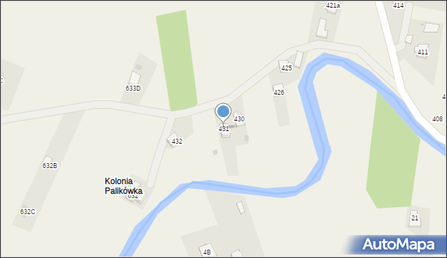 Palikówka, Palikówka, 431, mapa Palikówka