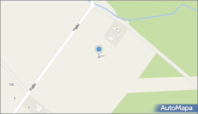 Pałki, Pałki, 1a, mapa Pałki