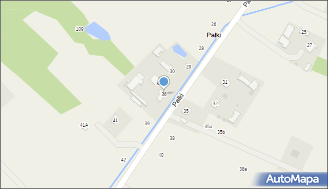 Pałki, Pałki, 36, mapa Pałki