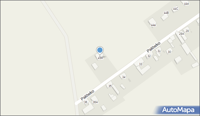 Pałówko, Pałówko, 43A, mapa Pałówko