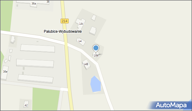 Pałubice, Pałubice, 14a, mapa Pałubice