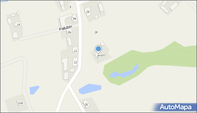 Pałubin, Pałubin, 27, mapa Pałubin