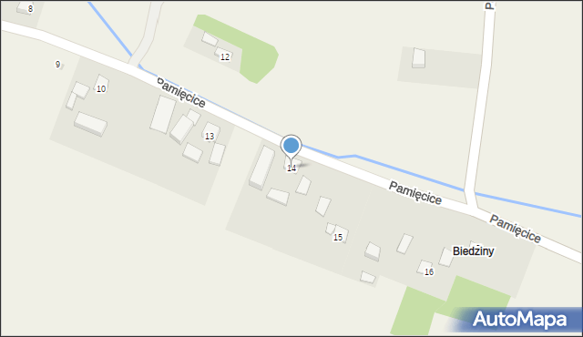 Pamięcice, Pamięcice, 14, mapa Pamięcice