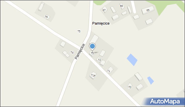 Pamięcice, Pamięcice, 73, mapa Pamięcice