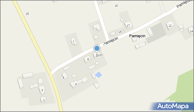 Pamięcin, Pamięcin, 10, mapa Pamięcin
