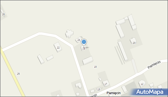 Pamięcin, Pamięcin, 21, mapa Pamięcin